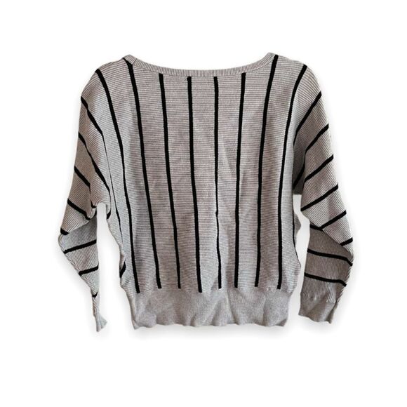 CATHARINE MALANDRINO | Vertical Stripe Ribbed Sweater (M) - Picture 2 of 4